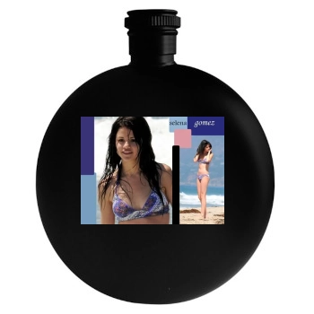 Selena Gomez Round Flask