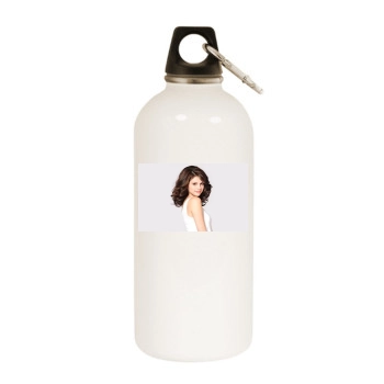 Selena Gomez White Water Bottle With Carabiner