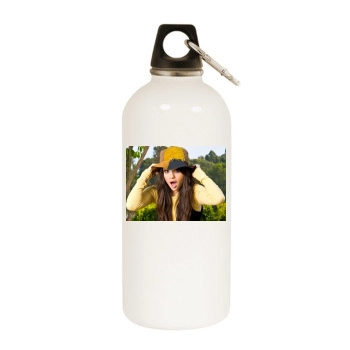 Selena Gomez White Water Bottle With Carabiner