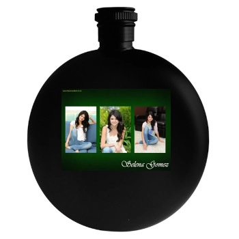 Selena Gomez Round Flask