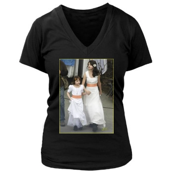 Selena Gomez Women's Deep V-Neck TShirt