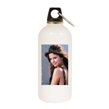 Selena Gomez White Water Bottle With Carabiner