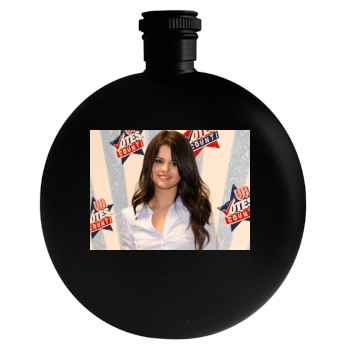 Selena Gomez Round Flask