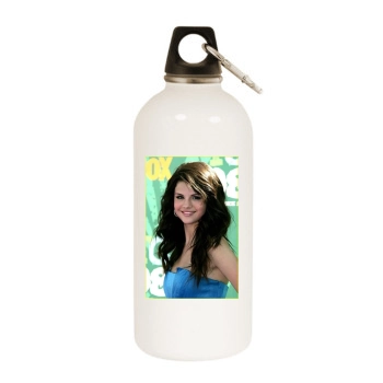 Selena Gomez White Water Bottle With Carabiner