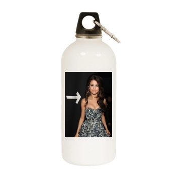 Selena Gomez White Water Bottle With Carabiner