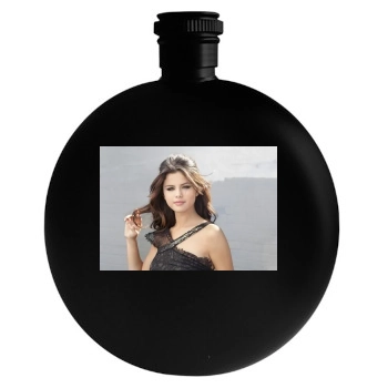 Selena Gomez Round Flask