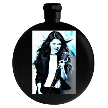 Selena Gomez Round Flask