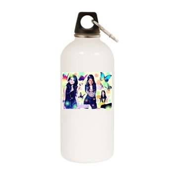 Selena Gomez White Water Bottle With Carabiner