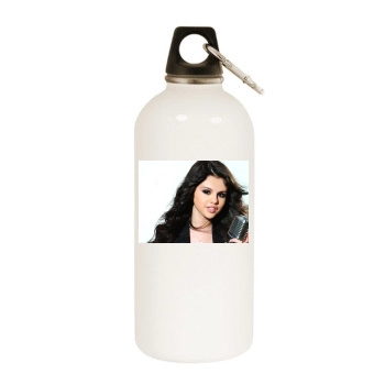 Selena Gomez White Water Bottle With Carabiner