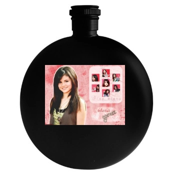 Selena Gomez Round Flask