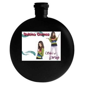 Selena Gomez Round Flask