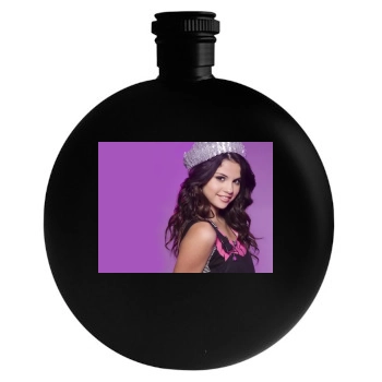 Selena Gomez Round Flask