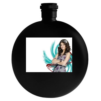 Selena Gomez Round Flask