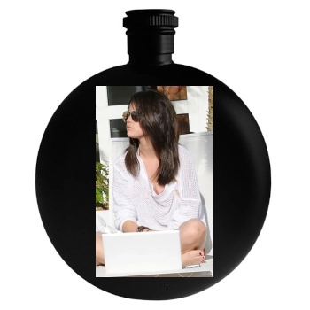 Selena Gomez Round Flask