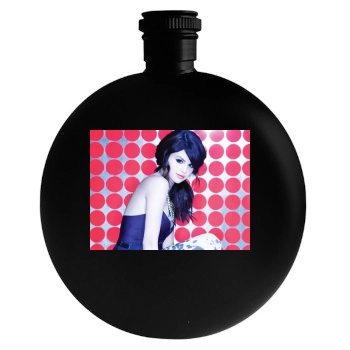 Selena Gomez Round Flask