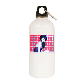 Selena Gomez White Water Bottle With Carabiner