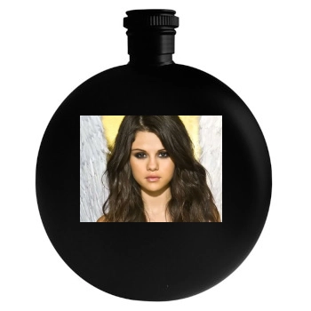 Selena Gomez Round Flask