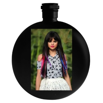 Selena Gomez Round Flask