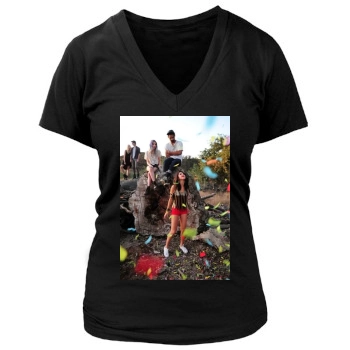 Selena Gomez Women's Deep V-Neck TShirt