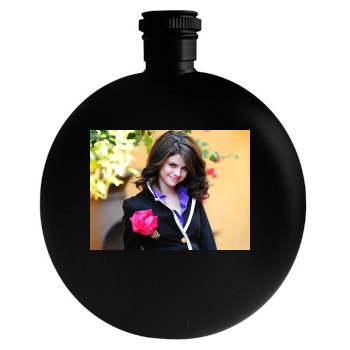 Selena Gomez Round Flask