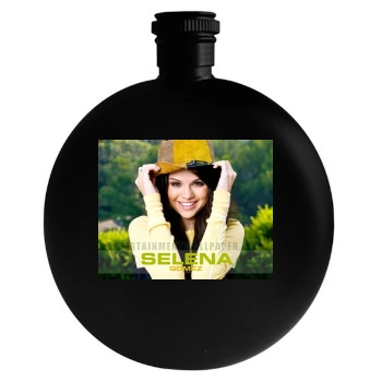 Selena Gomez Round Flask