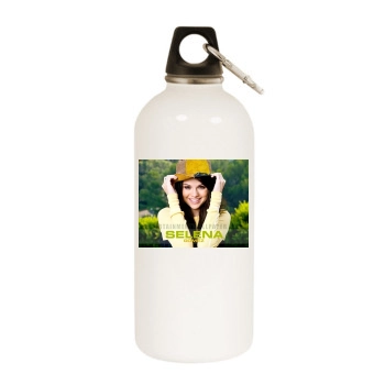 Selena Gomez White Water Bottle With Carabiner