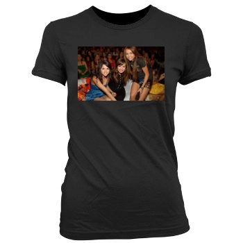 Selena Gomez Women's Junior Cut Crewneck T-Shirt