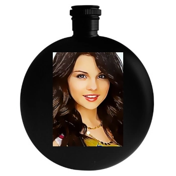 Selena Gomez Round Flask