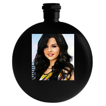 Selena Gomez Round Flask