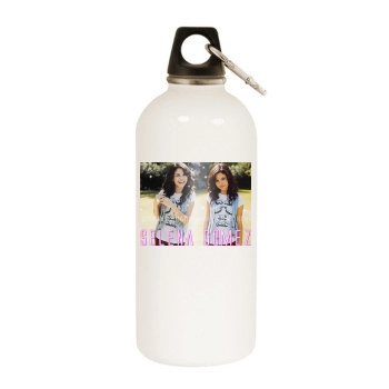 Selena Gomez White Water Bottle With Carabiner