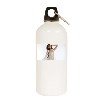 Selena Gomez White Water Bottle With Carabiner