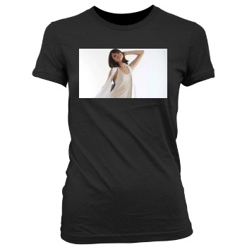 Selena Gomez Women's Junior Cut Crewneck T-Shirt