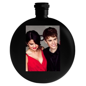 Selena Gomez Round Flask