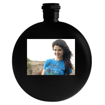 Selena Gomez Round Flask