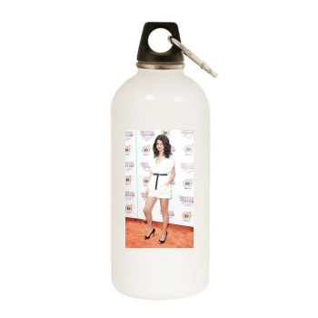 Selena Gomez White Water Bottle With Carabiner