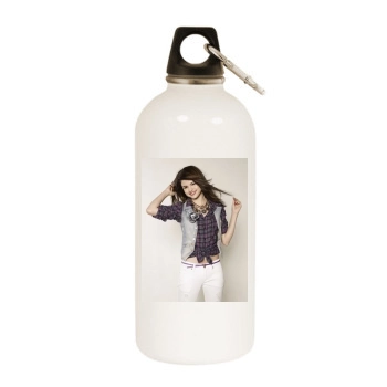 Selena Gomez White Water Bottle With Carabiner