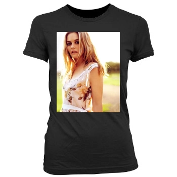 Alicia Silverstone Women's Junior Cut Crewneck T-Shirt