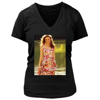 Alicia Silverstone Women's Deep V-Neck TShirt