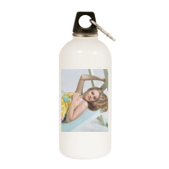 Alicia Silverstone White Water Bottle With Carabiner