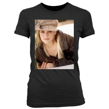 Alicia Silverstone Women's Junior Cut Crewneck T-Shirt