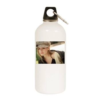 Alicia Silverstone White Water Bottle With Carabiner