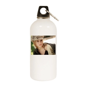 Alicia Silverstone White Water Bottle With Carabiner