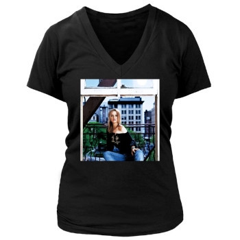 Alicia Silverstone Women's Deep V-Neck TShirt