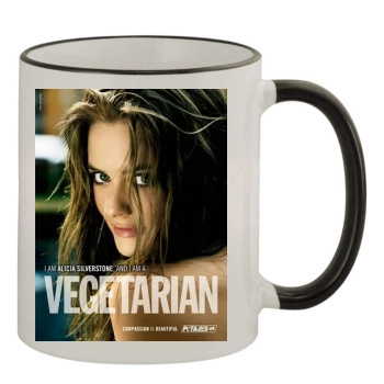 Alicia Silverstone 11oz Colored Rim & Handle Mug