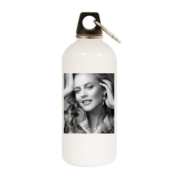 Alicia Silverstone White Water Bottle With Carabiner