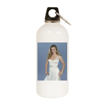 Alicia Silverstone White Water Bottle With Carabiner