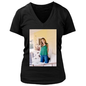 Alicia Silverstone Women's Deep V-Neck TShirt