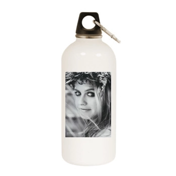 Alicia Silverstone White Water Bottle With Carabiner