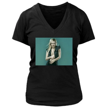 Alicia Silverstone Women's Deep V-Neck TShirt