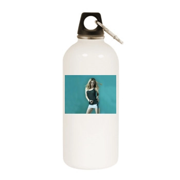 Alicia Silverstone White Water Bottle With Carabiner